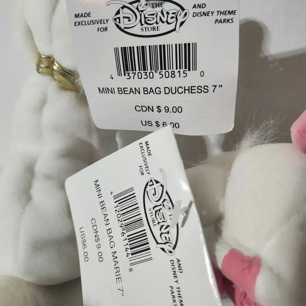 Disney Store Aristocats Duchess Marie Mini Bean Bag Plush Lot 7